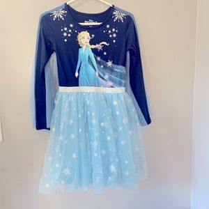 Frozen II Elsa Blue and Silver Dress